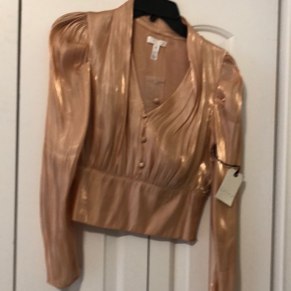 Metallic gold shirt